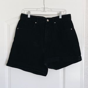 Zara High Rose, Mom fit, Jean Shorts, Black